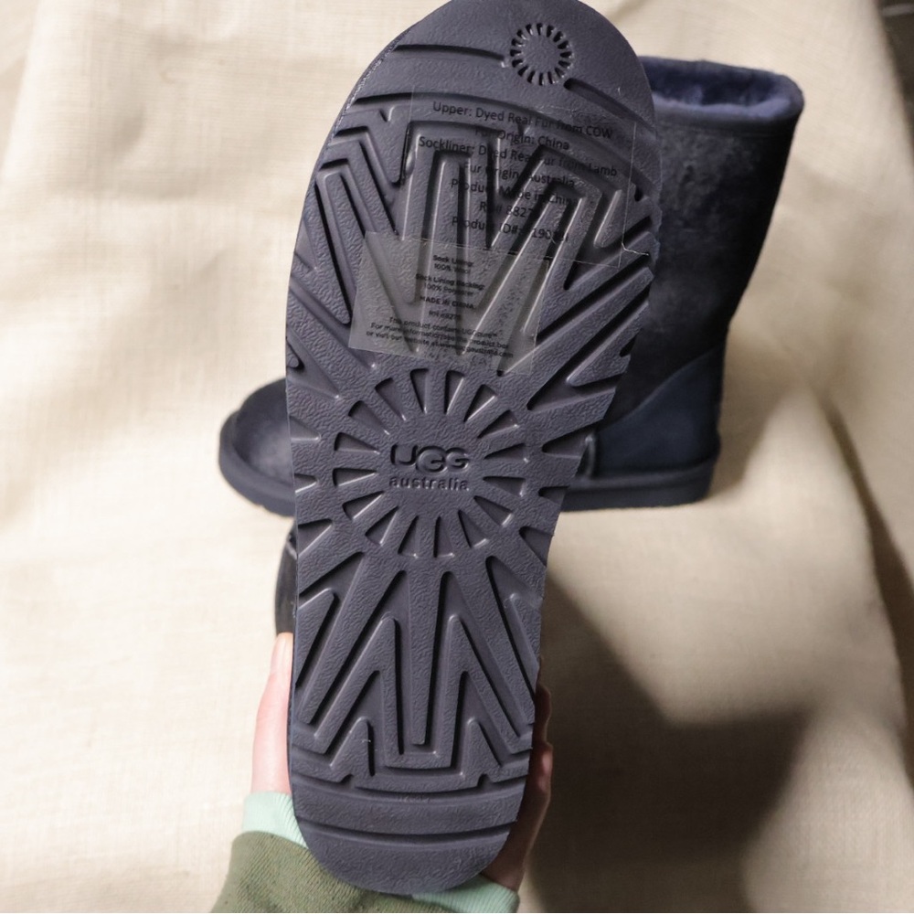 UGG Blue Calf Hair Exotic Classic Short Boots - Picture 4 of 8